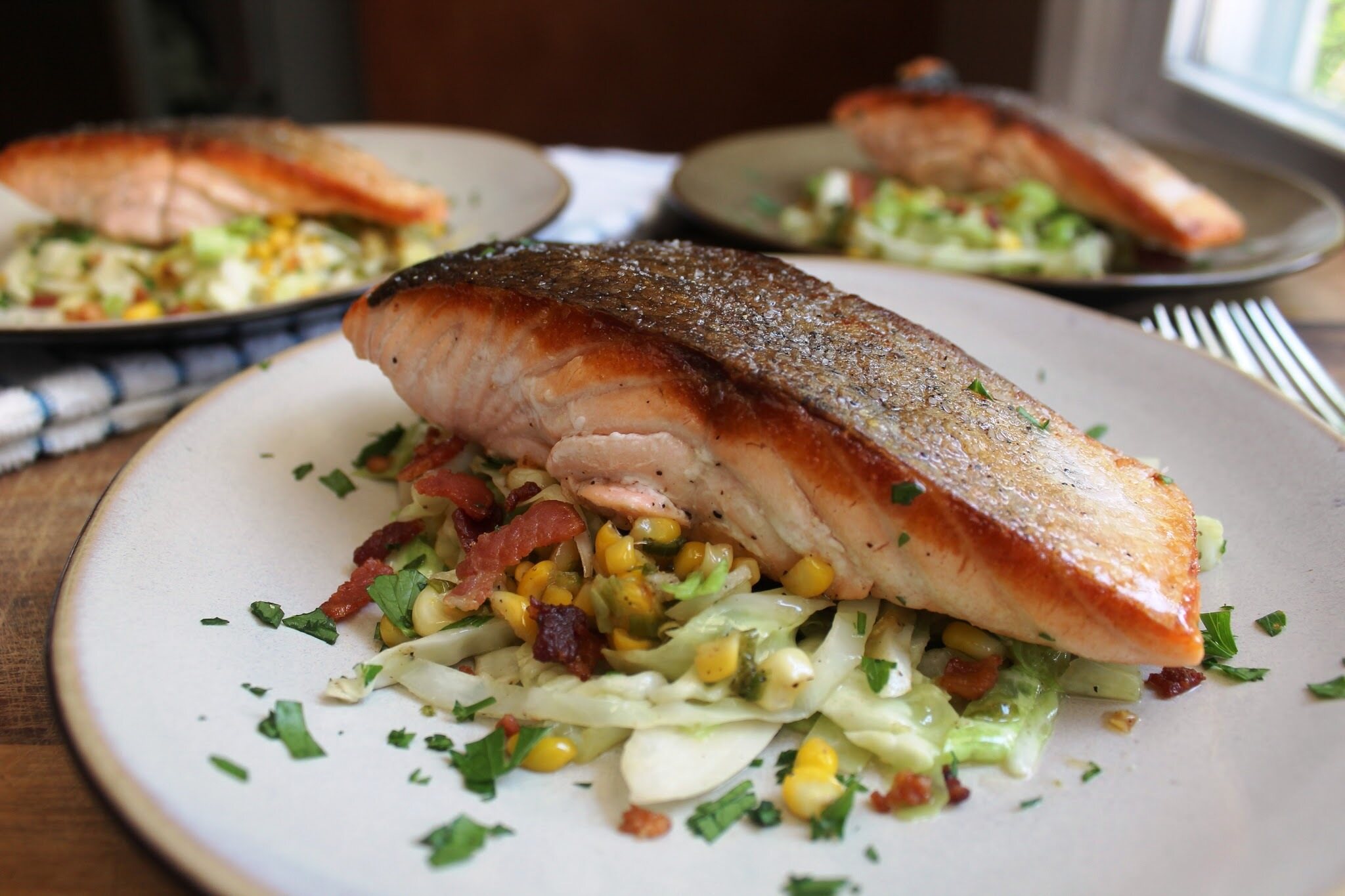 grilled-salmon-with-bacon-and-corn-relish-recipe