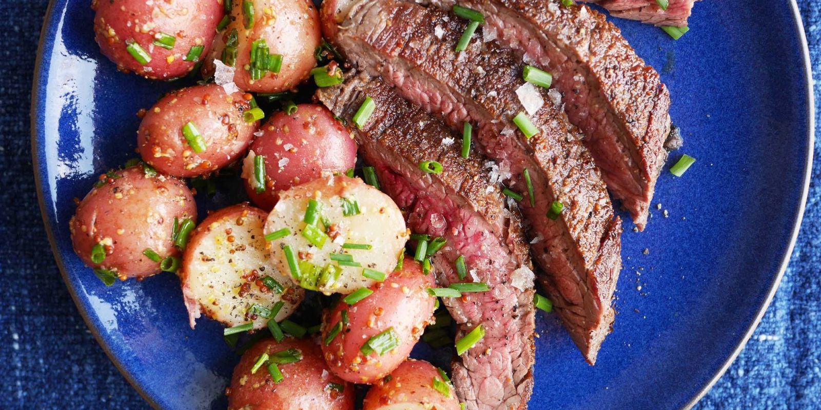 grilled-skirt-steak-with-roasted-potatoes-recipe