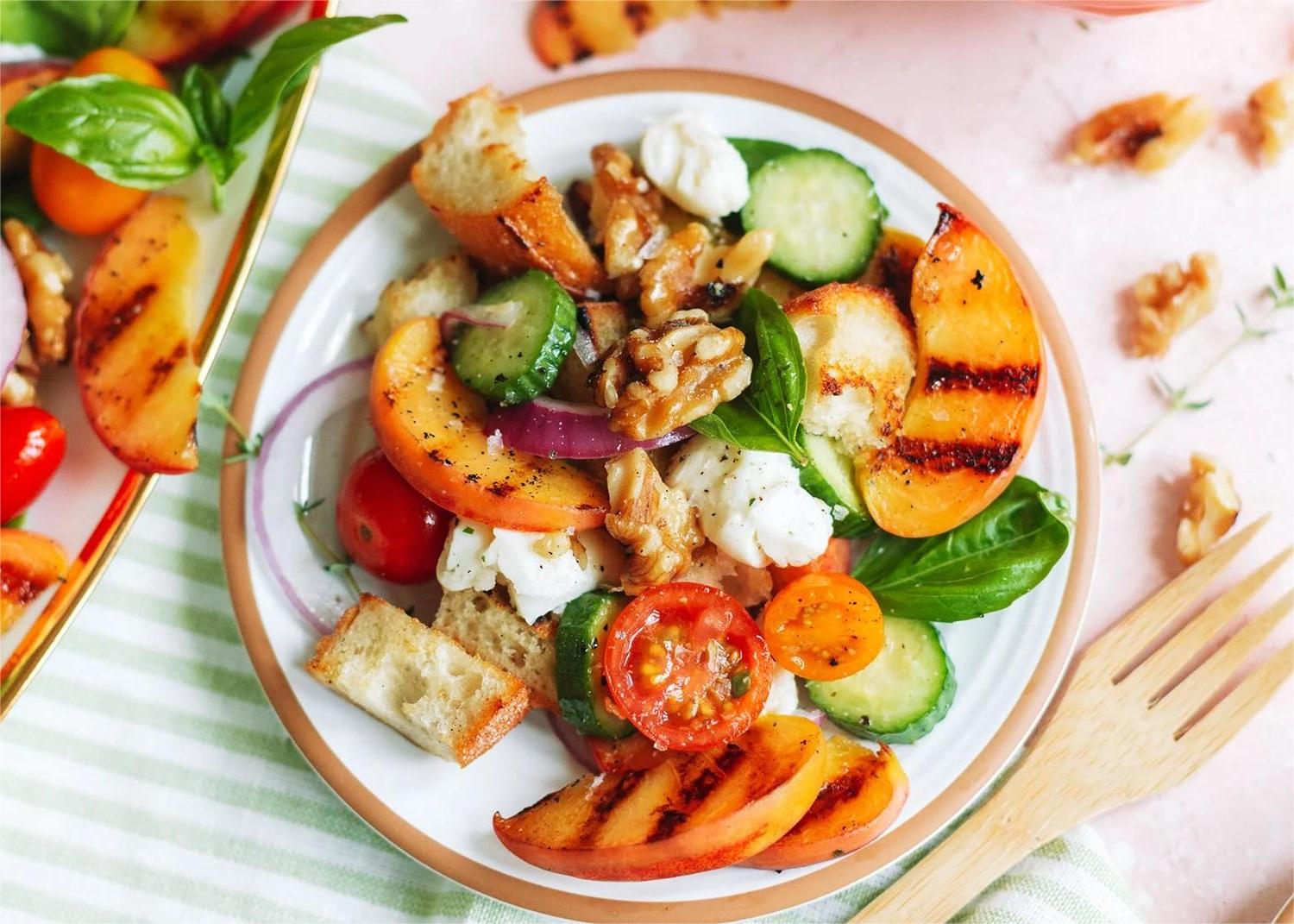 grilled-panzanella-salad-with-peaches-and-fennel-recipe