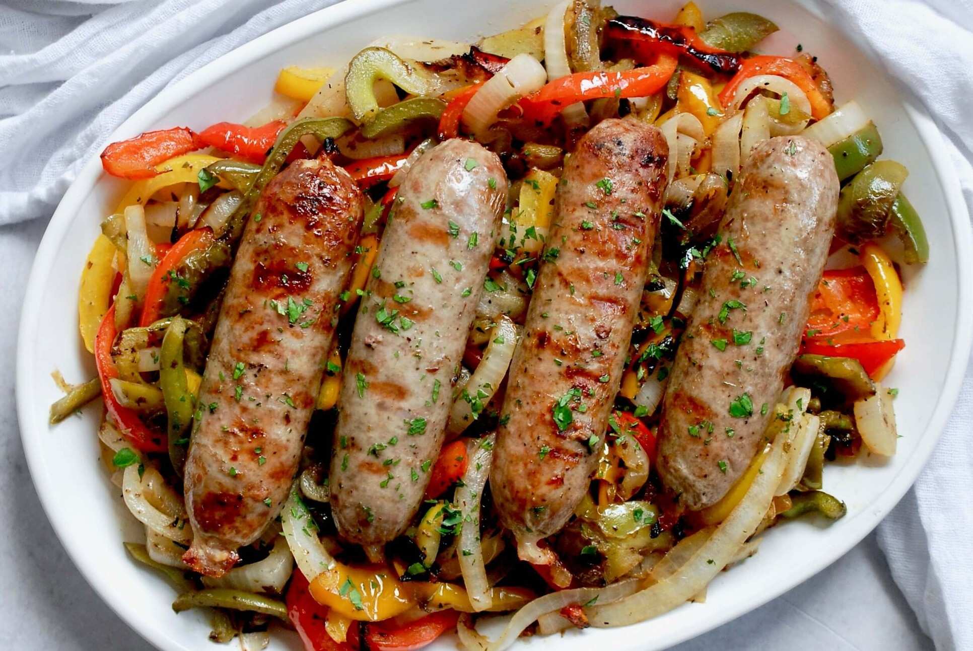 grilled-sausage-with-peppers-and-onions-recipe
